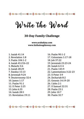 Join the Write the Word 30-Day Family Challenge and grab your free printable!