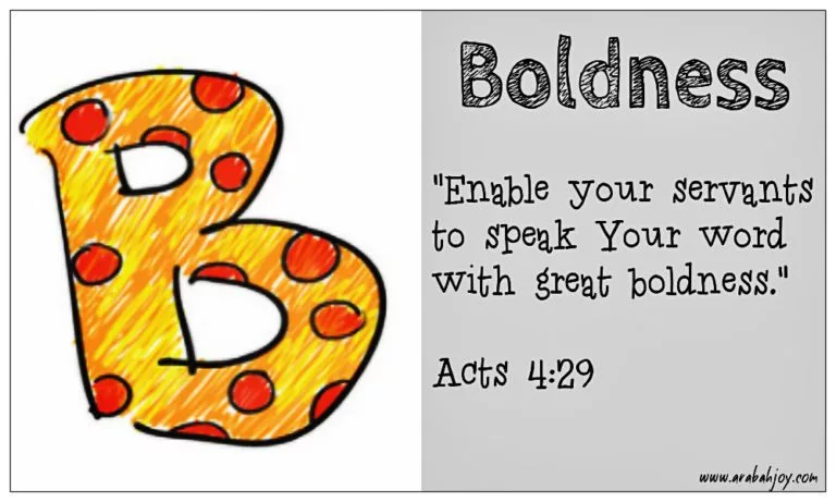 Praying Scripture for Your Children: B is for Boldness
