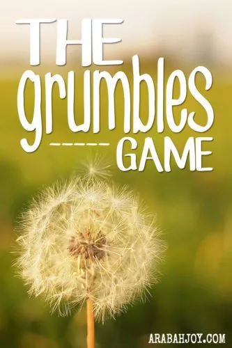 Does your family grumble at the dinner table? I came up with a game, and after only 3 evenings of playing this game, the grumbling has stopped! Read more for a fun way to stop the grumbling and complaining in your own house!