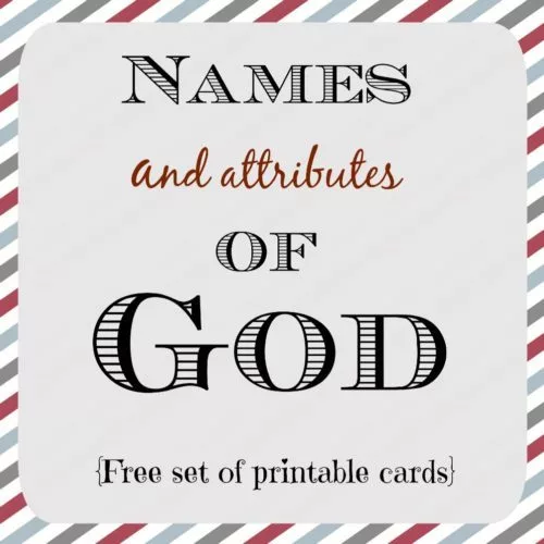 Grab this FREE set of 60 printable cards on the names and attributes of God 