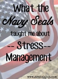 A mom's job is stressful! Here's what I, a simple mom, learned about stress management from the unlikeliest of sources: the Navy Seals!