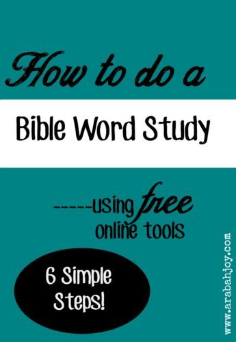 Check out these 6 simple steps to do a Bible word study online using free tools. Every Christian should know how to do this!