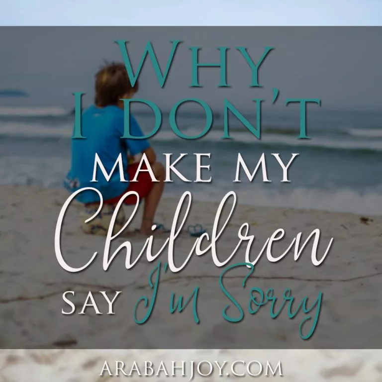 Why I don’t make my children say “I’m sorry”