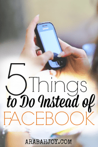 5 Things to do instead of Facebook~ because we reap what we sow and we can reap a "harvest of righteousness!"