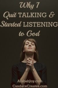 If we're spending too much time telling God our wants & desires, we're missing out on what He wants for us. Here's one woman's journey from talking to God, to listening to God.