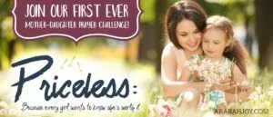 Inspired by Priceless The Movie, this 7-day mother-daughter prayer challenge will help you and your daughter discover your true worth based on the word of God. Join the FREE challenge today!