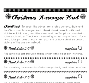 Use this fun Christmas Scavenger Hunt to celebrate the true meaning of Christmas this year with your family!