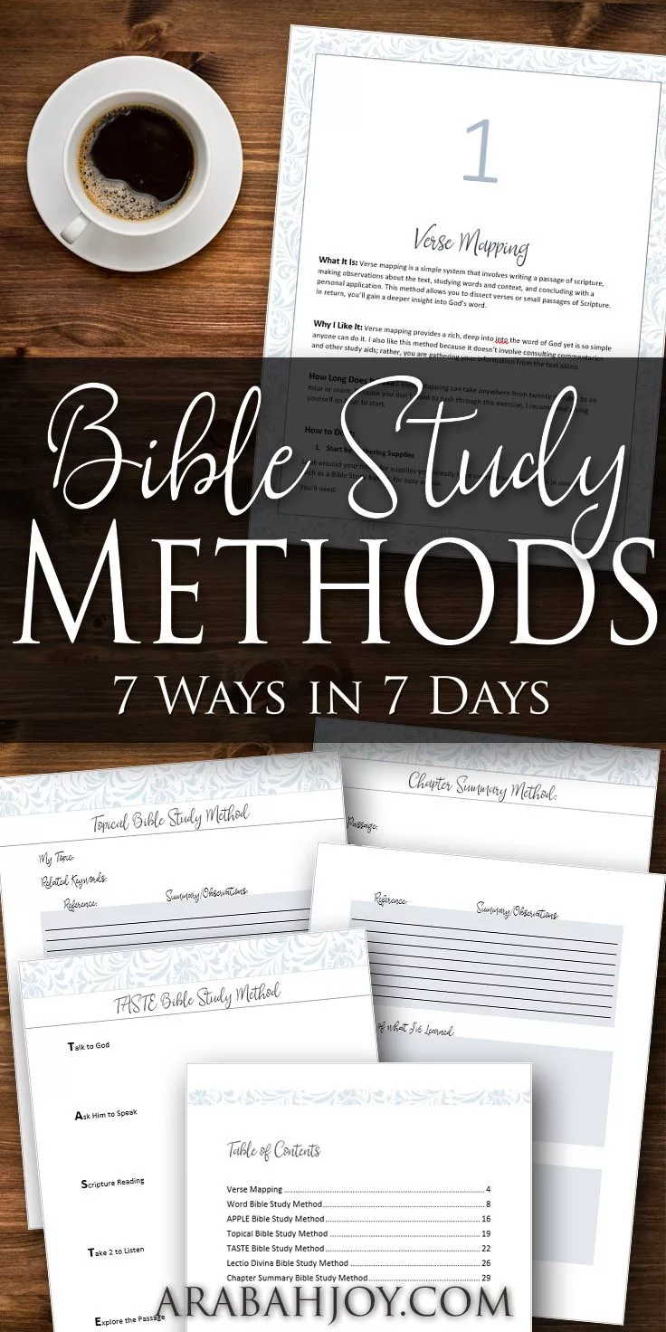 Are you wanting to learn how to study the Bible? These Bible study methods work well for beginners or for anyone interested in spiritual growth. Click to learn more about how to study the Bible with these 7 Bible study methods. 