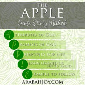 Many of us want to read the Bible and grow deeper in faith, but struggle with how to read and understand the Scriptures. The APPLE Bible study method is the simple solution to your quiet time woes.