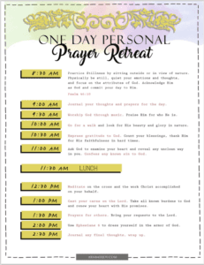 Grab this FREE Printable and plan your own One-Day Personal Prayer Retreat!