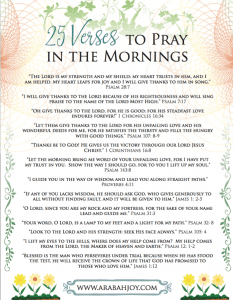 25 morning scriptures to pray