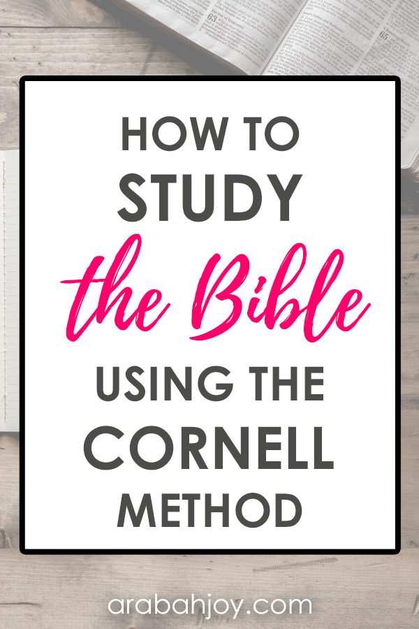 Are you looking for a new way to study the Bible? This format is perfect for beginners and pros. Here's how to study the Bible using the Cornell note taking method. 