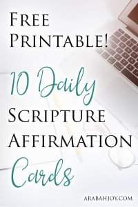 Free Printable! 10 Daily Scripture Affirmation Cards