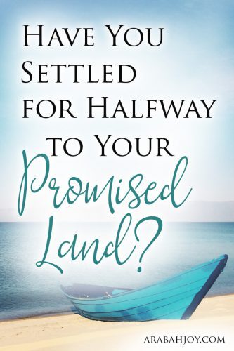 Have circumstances in life left you feeling like you can't keep going? Here's encouragement for when you have settled for halfway to your promised land. 