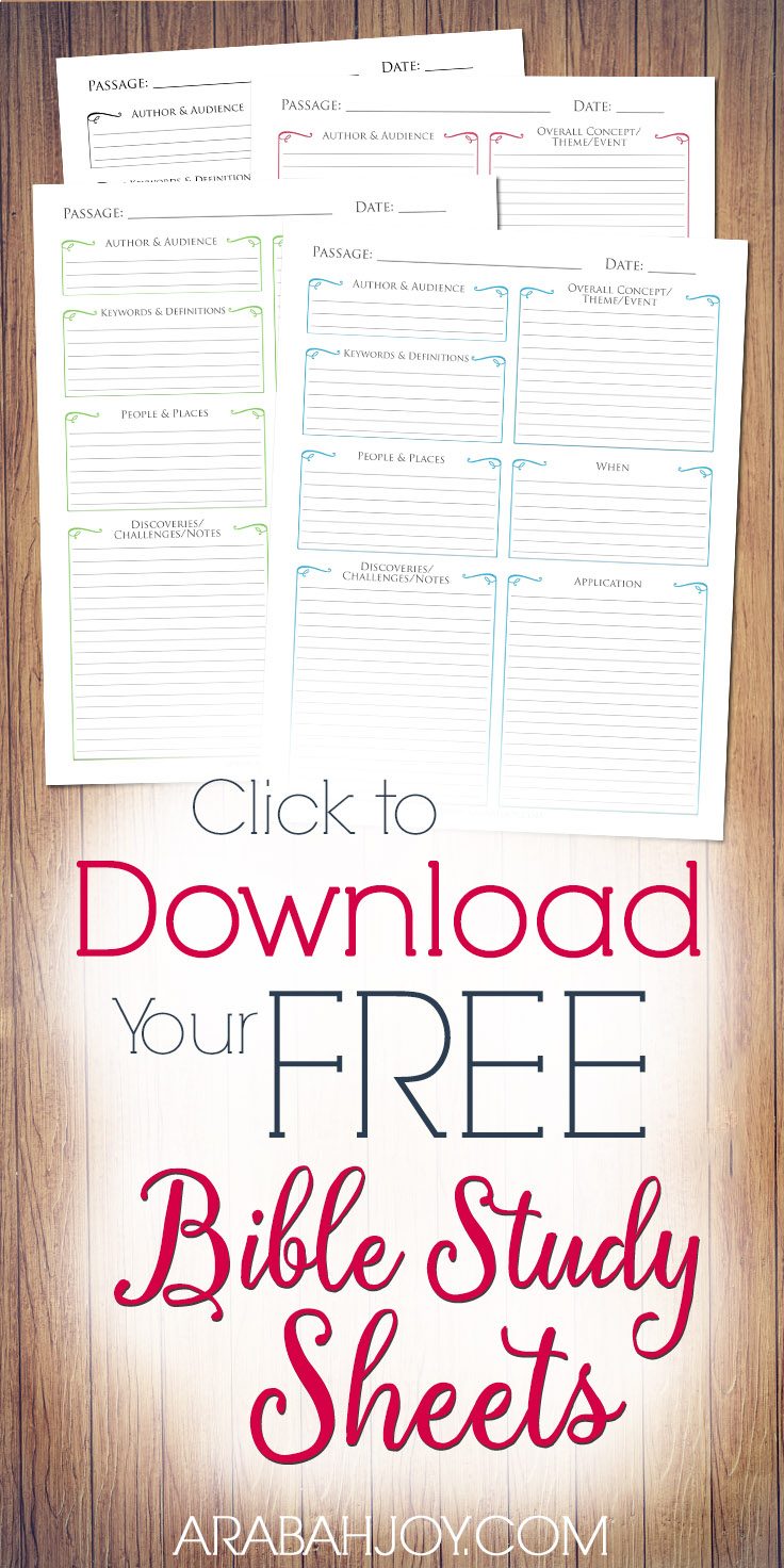 Grab your FREE Bible Study printables and dive deeper into God's word