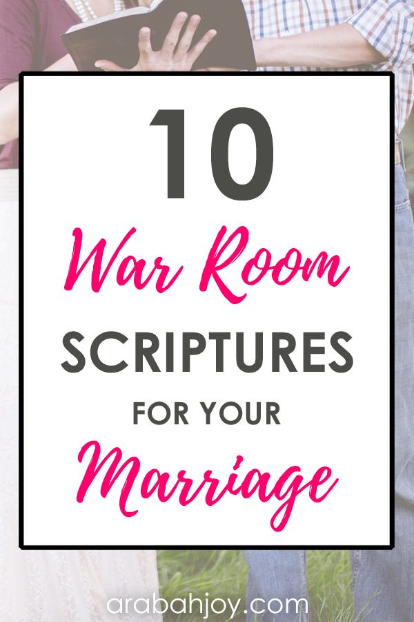 Use these 10 war room Scriptures to pray for your marriage. 