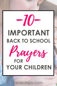 These Scriptures will help you say a prayer for your child at school. Use these 10 important Scriptures to pray over your kids this school year.
