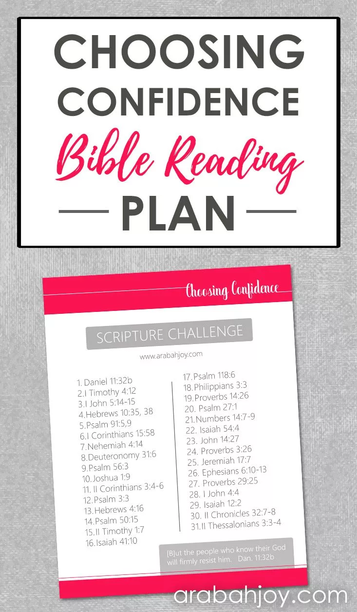 This 31 Day Scripture reading plan will help you overcome insecurity and choose confidence instead.