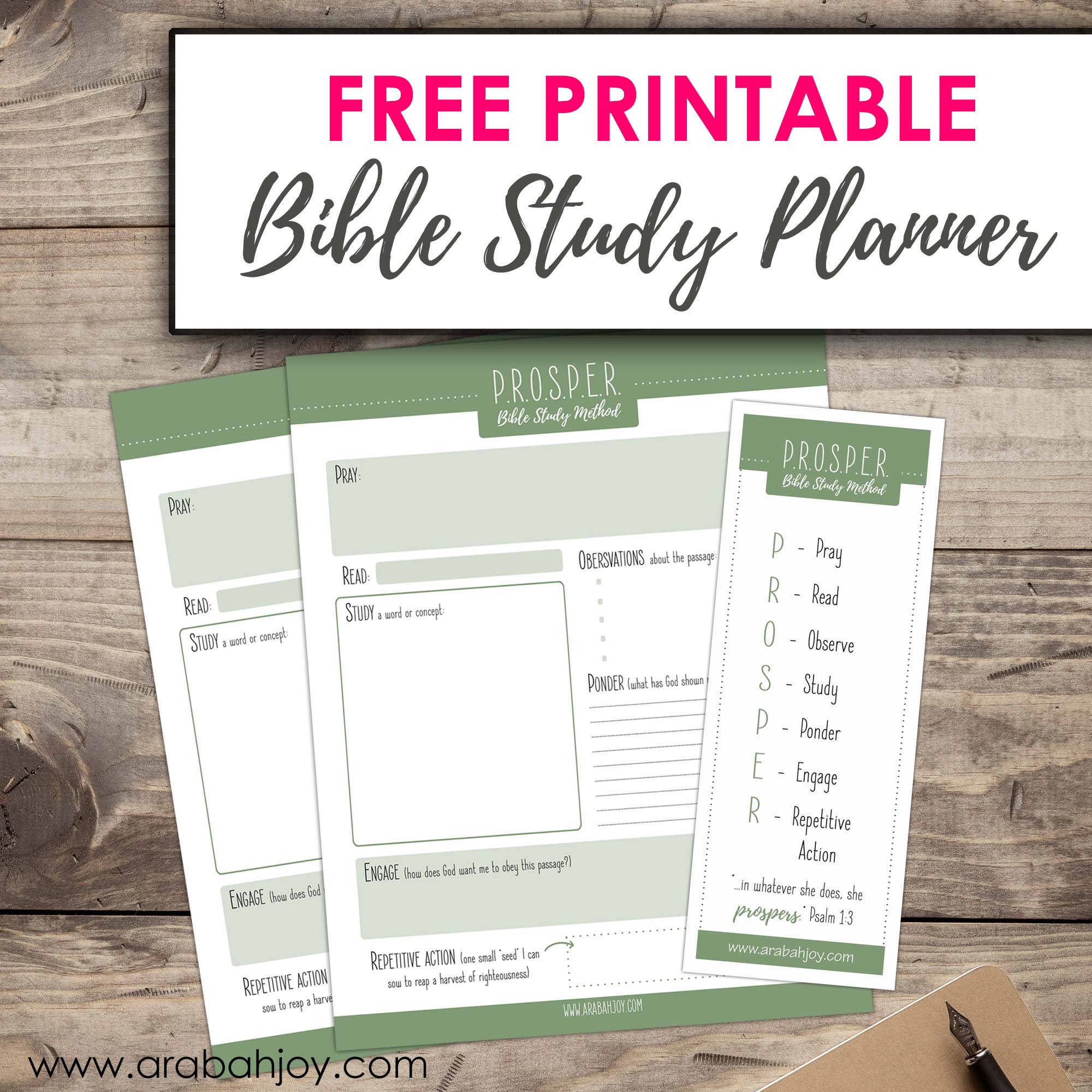 Free Bible study printable sheets