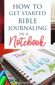 Bible journaling in a notebook is a great way to Bible journal if you don't want to create in your Bible. Choose a Bible study journal and get started with us.