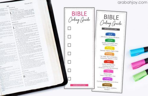 Create Your Own Bible color coding system